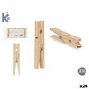 Apģērbu Knaģi Koks Metāls 7 x 1 cm 10,5 x 19 x 3 cm (24 gb.)