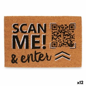 Дверной Коврик Gift Decor Scan Me! Жёлтый Синий Белый Красный Натуральный PVC Кокосовое волокно 60 x 1 x 40 cm (12 штук)