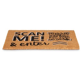 Дверной Коврик Gift Decor Scan Me! Жёлтый Синий Белый Красный Натуральный PVC Кокосовое волокно 60 x 1 x 40 cm (12 штук)