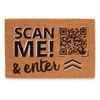 Дверной Коврик Gift Decor Scan Me! Жёлтый Синий Белый Красный Натуральный PVC Кокосовое волокно 60 x 1 x 40 cm (12 штук)