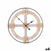 Настенное часы Gift Decor Чёрный Деревянный Металл Деревянный MDF 60 x 60 x 5 cm (4 штук)
