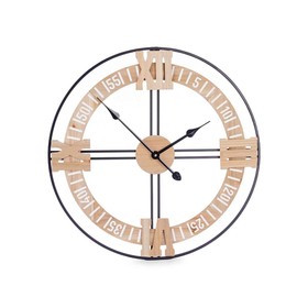 Настенное часы Gift Decor Чёрный Деревянный Металл Деревянный MDF 60 x 60 x 5 cm (4 штук)