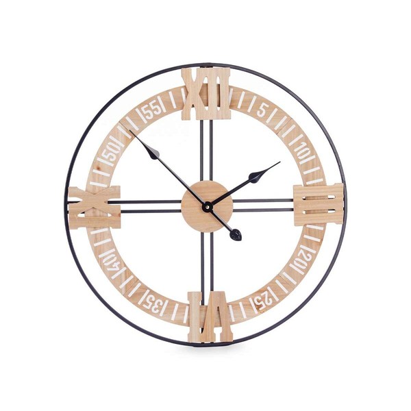 Seinäkello Gift Decor Musta Puu Metalli Puu MDF 60 x 60 x 5 cm (4 osaa)