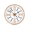 Wall Clock Gift Decor Black Wood Metal MDF Wood 60 x 60 x 4,5 cm (4 Units)