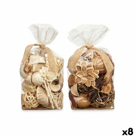 Dekoratīvs poduri Gift Decor Balts Brūns 19 x 40 x 14 cm (8 gb.)