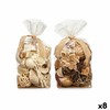 Dekoratīvs poduri Gift Decor Balts Brūns 19 x 40 x 14 cm (8 gb.)