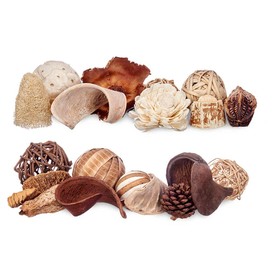 Dekoratīvs poduri Gift Decor Balts Brūns 19 x 40 x 14 cm (8 gb.)