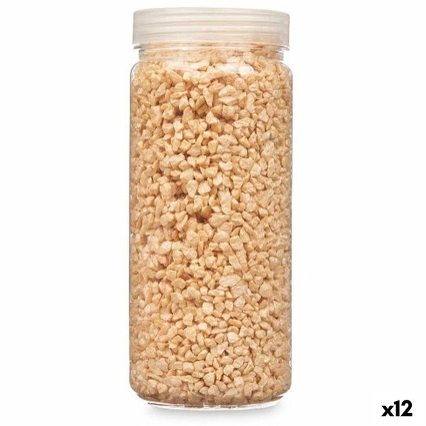 Koristeelliset kivet Gift Decor Sinappi 2 - 5 mm 700 g 6,5 x 15,5 x 6,5 cm 6,2 x 15,3 x 6,2 cm (12 osaa)