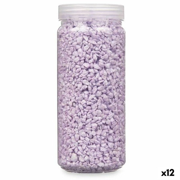 Декоративные камни Gift Decor Лиловый 2 - 5 mm 700 g 6,5 x 15,5 x 6,5 cm 6,2 x 15,3 x 6,2 cm (12 штук)