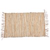 Carpet Gift Decor White Natural Stripes 60 x 1 x 90 cm (12 Units)
