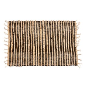 Kilimas Gift Decor Juoda Natūralus Dryžiai 60 x 1 x 90 cm (12 vnt.)