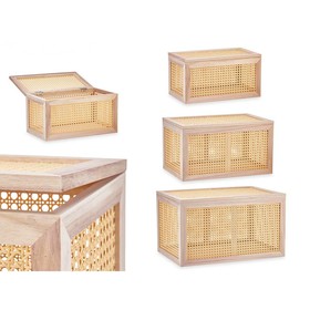 Set of Chests Gift Decor Natural Paolownia wood 43 x 25 x 23 cm 50 x 32 x 28 cm 57 x 33 x 39 cm 3 Pieces