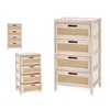 Lipasto Gift Decor Rattan Luonnollinen 40 x 73 x 29 cm 40 x 70 x 29 cm 4 laatikkoa