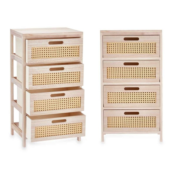 Kumode Gift Decor Rattan Dabisks 40 x 73 x 29 cm 40 x 70 x 29 cm 4 atvilktnes