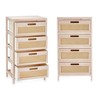 Lipasto Gift Decor Rattan Luonnollinen 40 x 73 x 29 cm 40 x 70 x 29 cm 4 laatikkoa