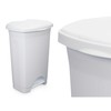 Atkritumu tvertne ar pedāli Balts Plastmasa 50 L (3 gb.)