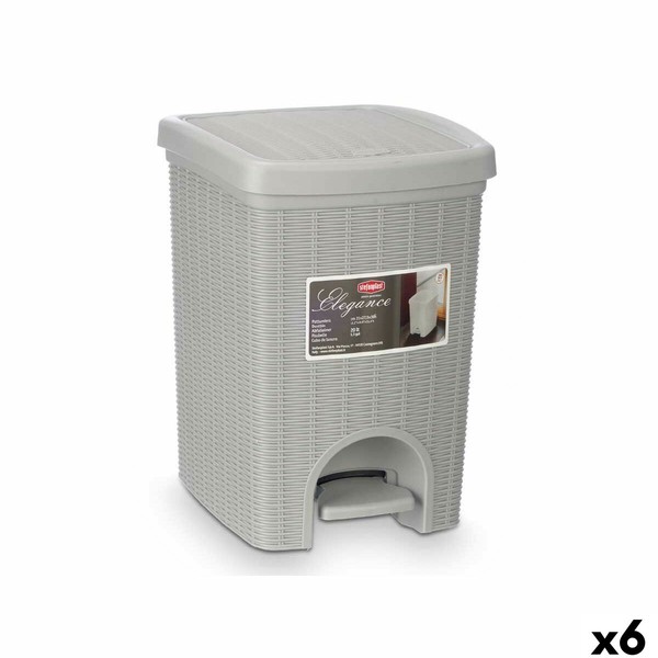 Atkritumu tvertne Stefanplast Gaiši pelēks Plastmasa 20 L (6 gb.)