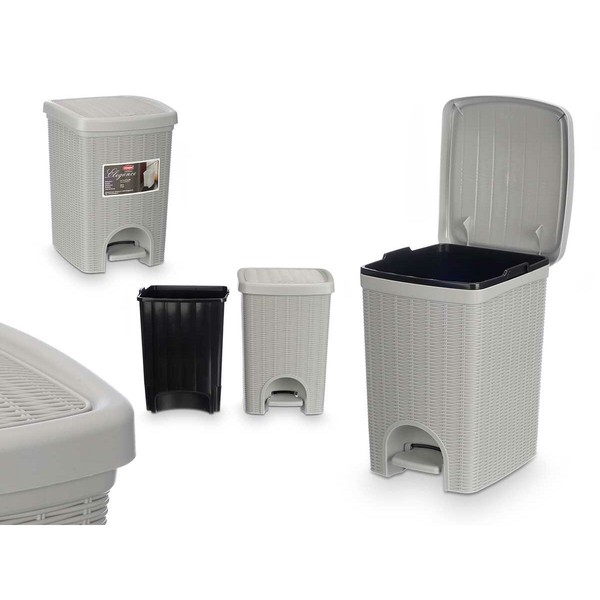 Rubbish bin Stefanplast Light grey Plastic 20 L (6 Units)