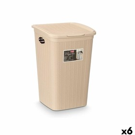 Bucket container Stefanplast Cream Plastic 50 L 36 x 54,5 x 38 cm (6 Units)