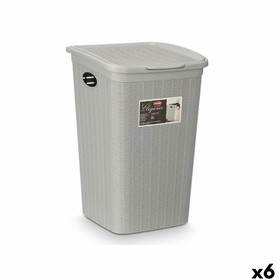 Bucket container Stefanplast Light grey Plastic 50 L 36 x 54,5 x 38 cm (6 Units)
