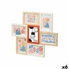 Photo frame Gift Decor Multicolour Metal MDF Wood (6 Units)