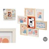 Photo frame Gift Decor Multicolour Metal MDF Wood (6 Units)