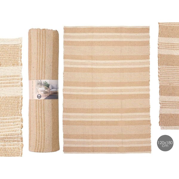 Carpet Gift Decor White Brown 120 x 180 cm 61 x 13 x 16 cm (4 Units)
