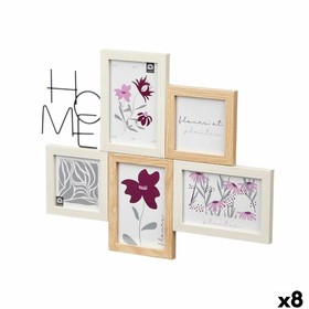 Photo frame Gift Decor Natural Metal MDF Wood (8 Units)