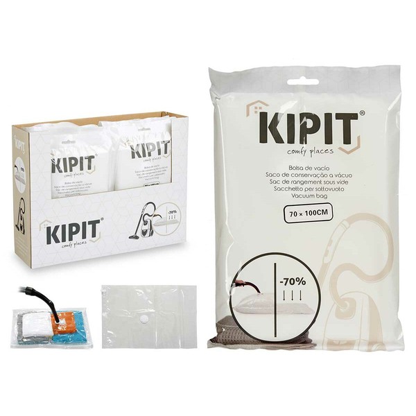 Pölyimurin pussit Kipit Läpinäkyvä Muovinen 20 x 30 x 3 cm 70 x 100 cm (12 osaa)