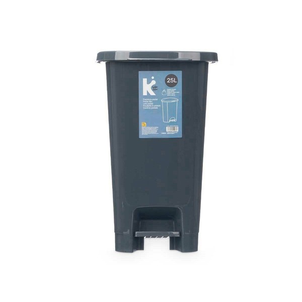 Pedal bin Anthracite Plastic 25 L (6 Units)