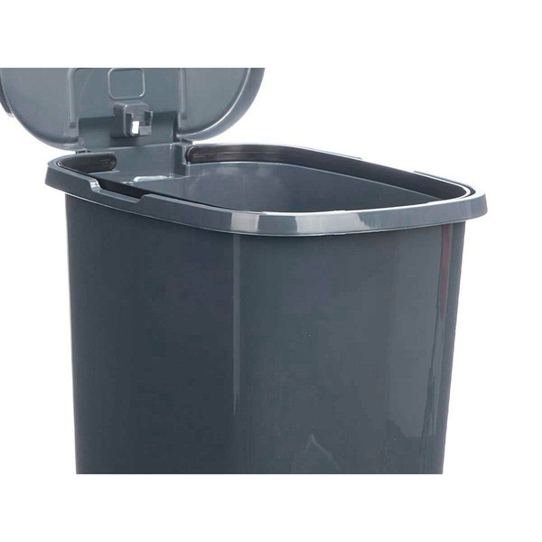 Atkritumu tvertne ar pedāli Antracīts Plastmasa 25 L (6 gb.)