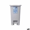 Pedal bin Grey Plastic 25 L (6 Units)