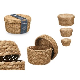 Set of Baskets Gift Decor Natural Natural Fibre (6 Units)