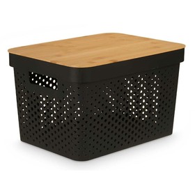 Multi-use Box Kinvara Brown Black Bamboo polypropylene (4 Units)