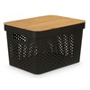 Multi-use Box Kinvara Brown Black Bamboo polypropylene (4 Units)