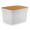 Multi-use Box Kinvara White Brown Bamboo polypropylene (4 Units)