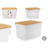Multi-use Box Kinvara White Brown Bamboo polypropylene (4 Units)