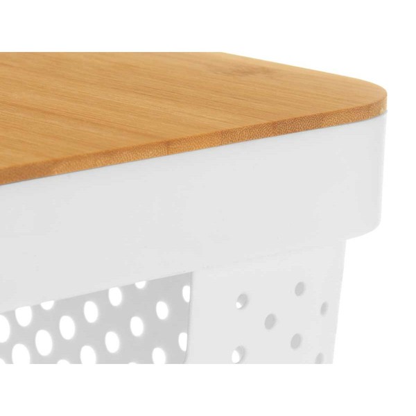Multi-use Box Kinvara White Brown Bamboo polypropylene (4 Units)