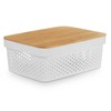 Multi-use Box Kinvara White Brown Bamboo polypropylene (6 Units)