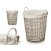 Basket Kipit Grey Polyester Cloth polypropylene Iron Plastic 50 % cotton (6 Units)