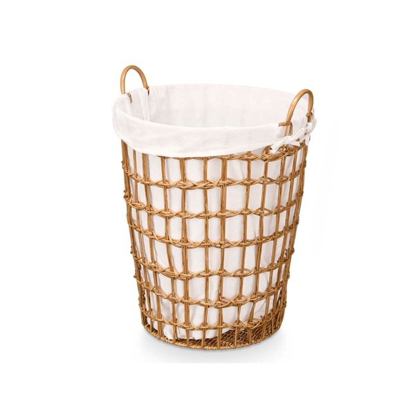 Basket Kipit Natural Polyester Cloth polypropylene Iron Plastic 50 % cotton (6 Units)
