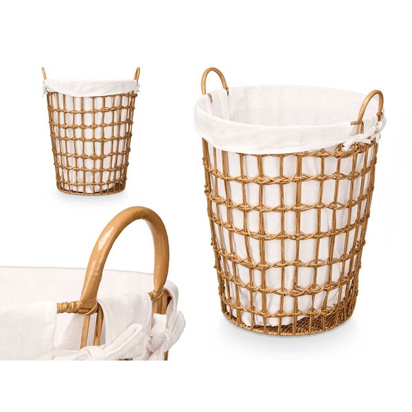 Basket Kipit Natural Polyester Cloth polypropylene Iron Plastic 50 % cotton (6 Units)