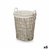 Basket Kipit Grey Polyester Cloth polypropylene Iron Plastic 50 % cotton (6 Units)