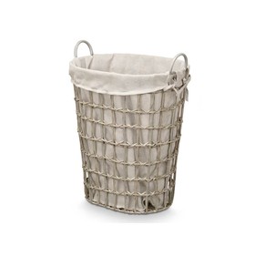 Basket Kipit Grey Polyester Cloth polypropylene Iron Plastic 50 % cotton (6 Units)