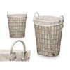 Basket Kipit Grey Polyester Cloth polypropylene Iron Plastic 50 % cotton (6 Units)