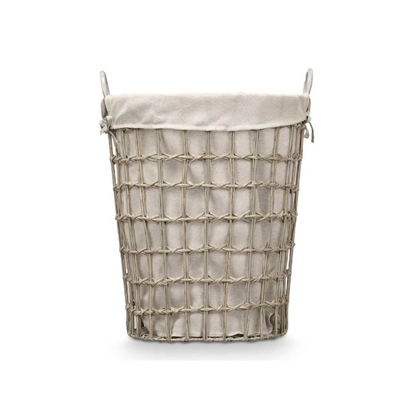 Basket Kipit Grey Polyester Cloth polypropylene Iron Plastic 50 % cotton (6 Units)