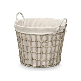 Basket Kipit Grey Polyester Cloth polypropylene Iron Plastic 50 % cotton (6 Units)