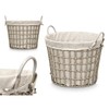 Basket Kipit Grey Polyester Cloth polypropylene Iron Plastic 50 % cotton (6 Units)