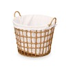 Basket Kipit Natural Polyester Cloth polypropylene Iron Plastic 50 % cotton (6 Units)