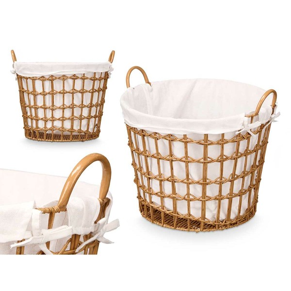 Basket Kipit Natural Polyester Cloth polypropylene Iron Plastic 50 % cotton (6 Units)